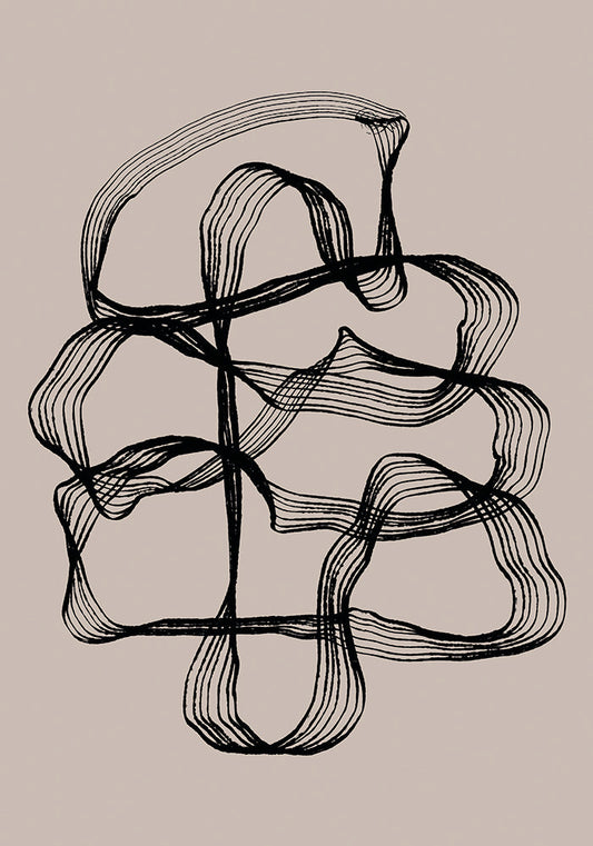 Ink Black and Beige