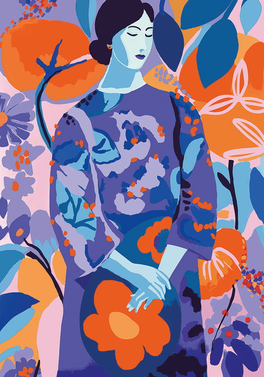 Woman In Flower Garden