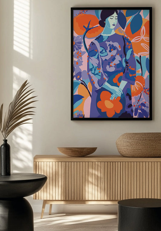 Woman In Flower Garden